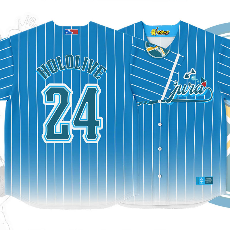 Hololive Myth Gawr Gura Baseball Jersey