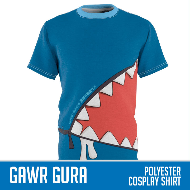 Hololive EN - Polyester Cosplay Gwar Gura Theme Shirt