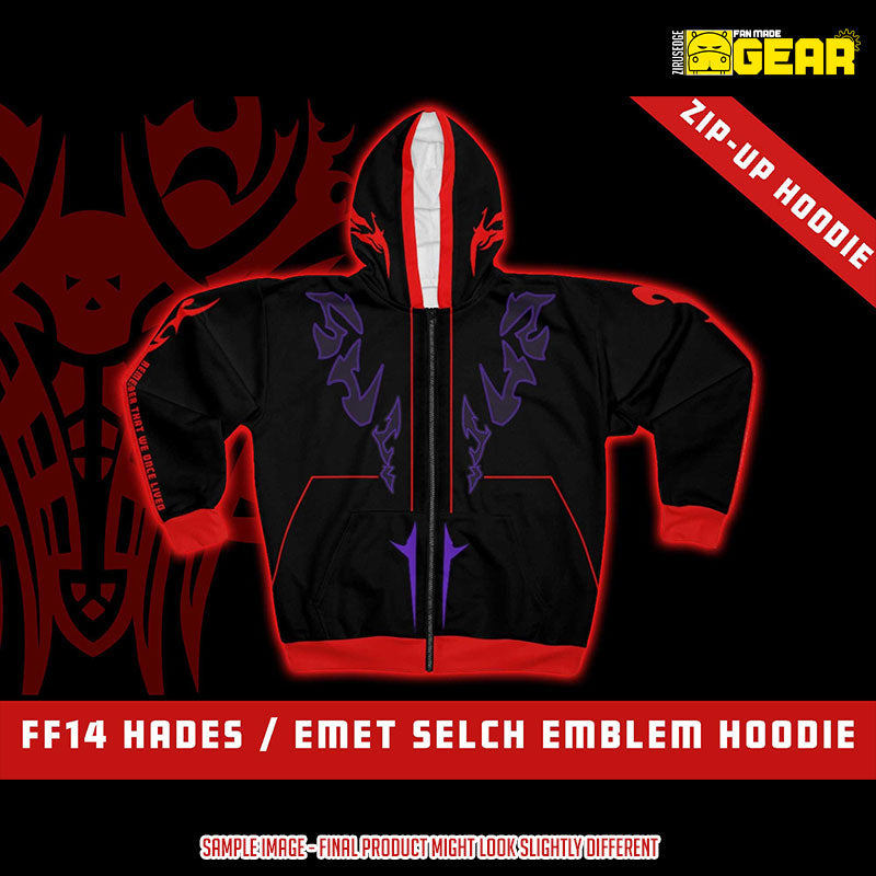 Final Fantasy 14 | Hades Mark Emblem | Zip-Up Hoodie