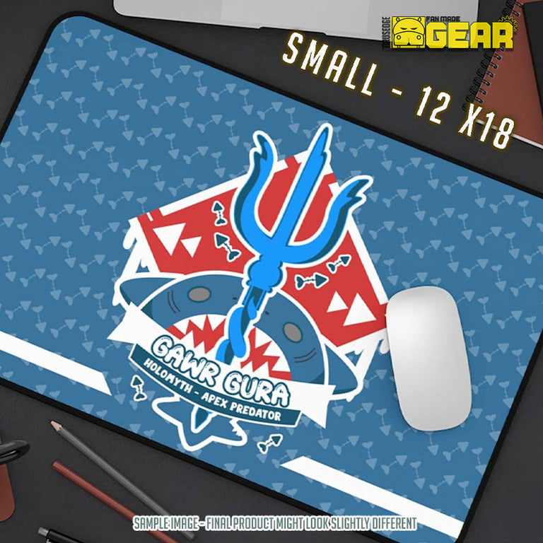 Mouse Pad/Gaming Mouse Pad | Hololive EN Gwar Gura Apex Predator Emblem